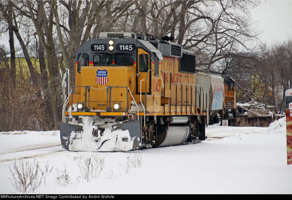 Backing down the Behr lead with the rest of the train on the main